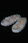Susanfang crochet craft flat shoes AW21SHO05CORWHT